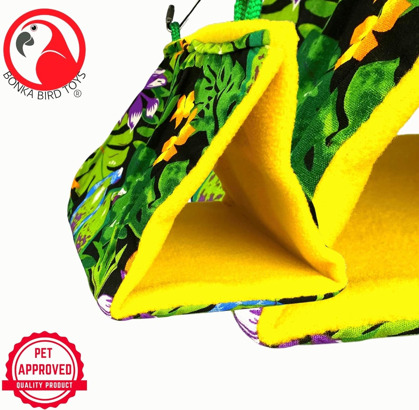 1689 Small Bonka Happy Hut Fabric Soft Colorful Parrotlet Budgie Cockatiel Parakeet