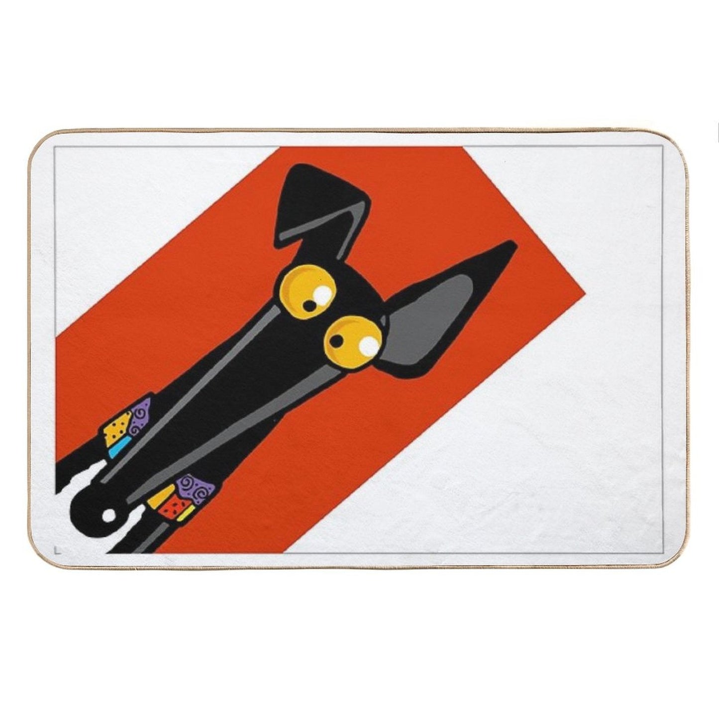 Greyhound Ears Big Red Bath Mat