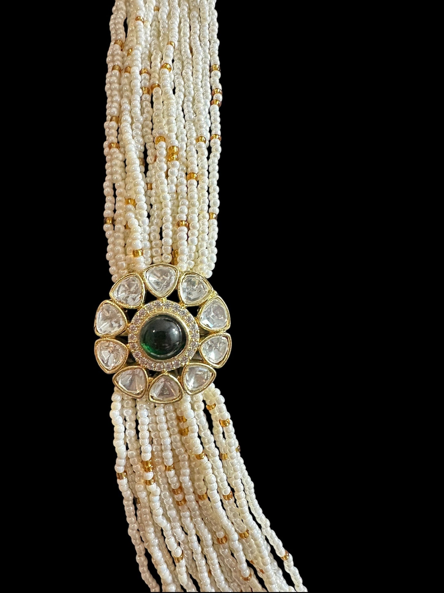 DLN99 Pearl brooch mala ( READY TO SHIP )
