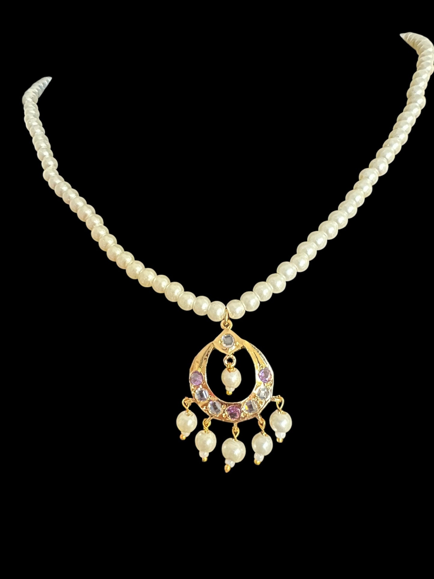PS493 Nida pendant set - amethyst ( SHIPS IN 2 WEEKS )