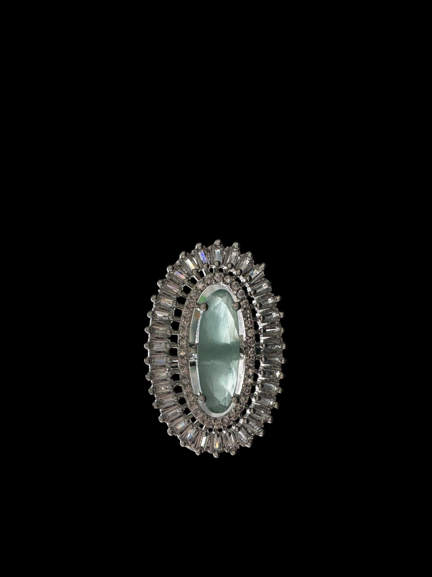 DJR139 Cz silver plated ring ( READY TO SHIP)