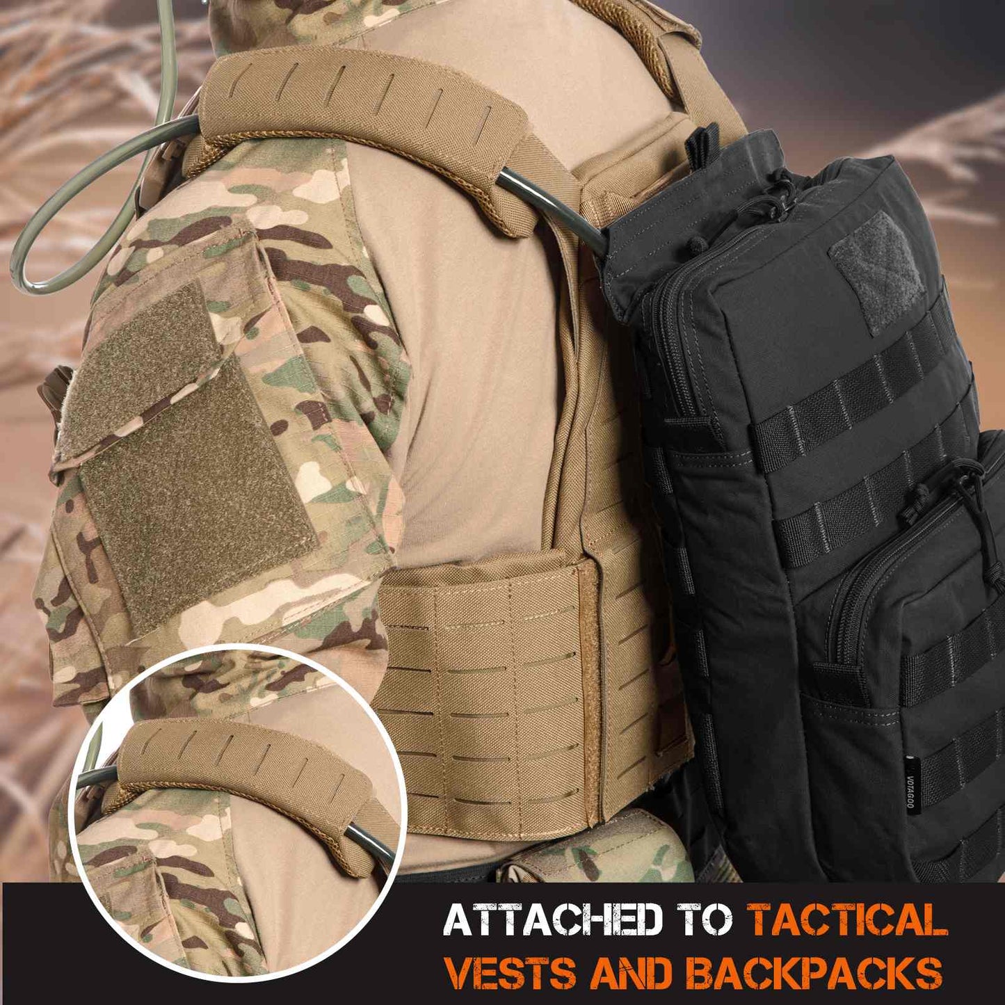 Tactical Molle Hydration Pack 3L Hydration Carrier Pack Water Reservoir Bag