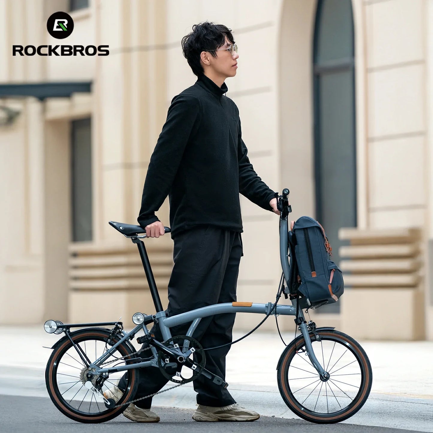 ROCKBROS Fashion Vintage Folding Bike Backpack
