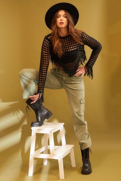 Annie Wear Straight Leg Jeans with Cargo Pockets #2