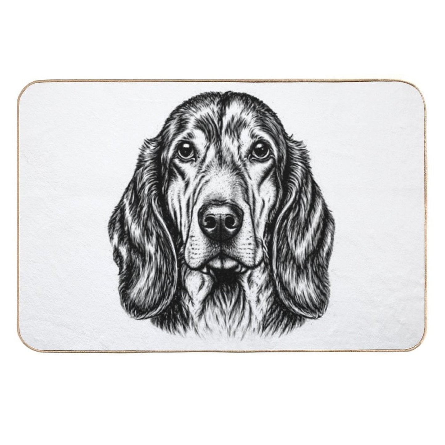 Basset Hound Repositionable Bath Mat