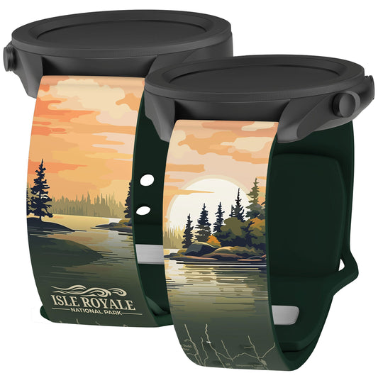National Parks Isla Royale HD  Watchband for Samsung, Garmin, Fossil, and More