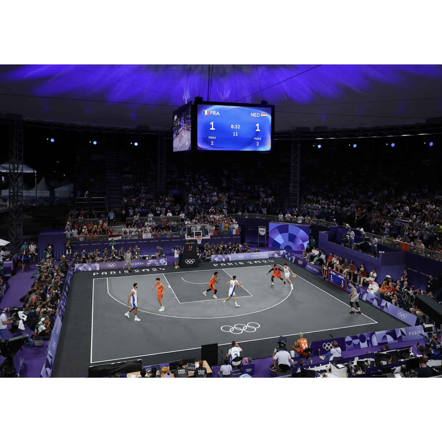 USA Enlio Official Olympic 3X3 Basketball Court – FIBA Certified – 25' x 54' Large Training Court