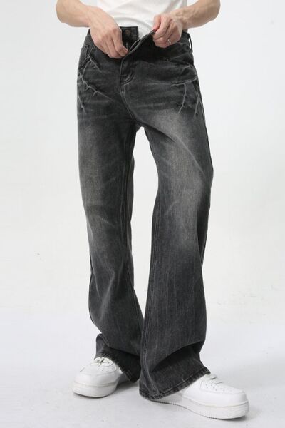 Lightning Burst Bootcut Jeans - Sybaritic Boutique