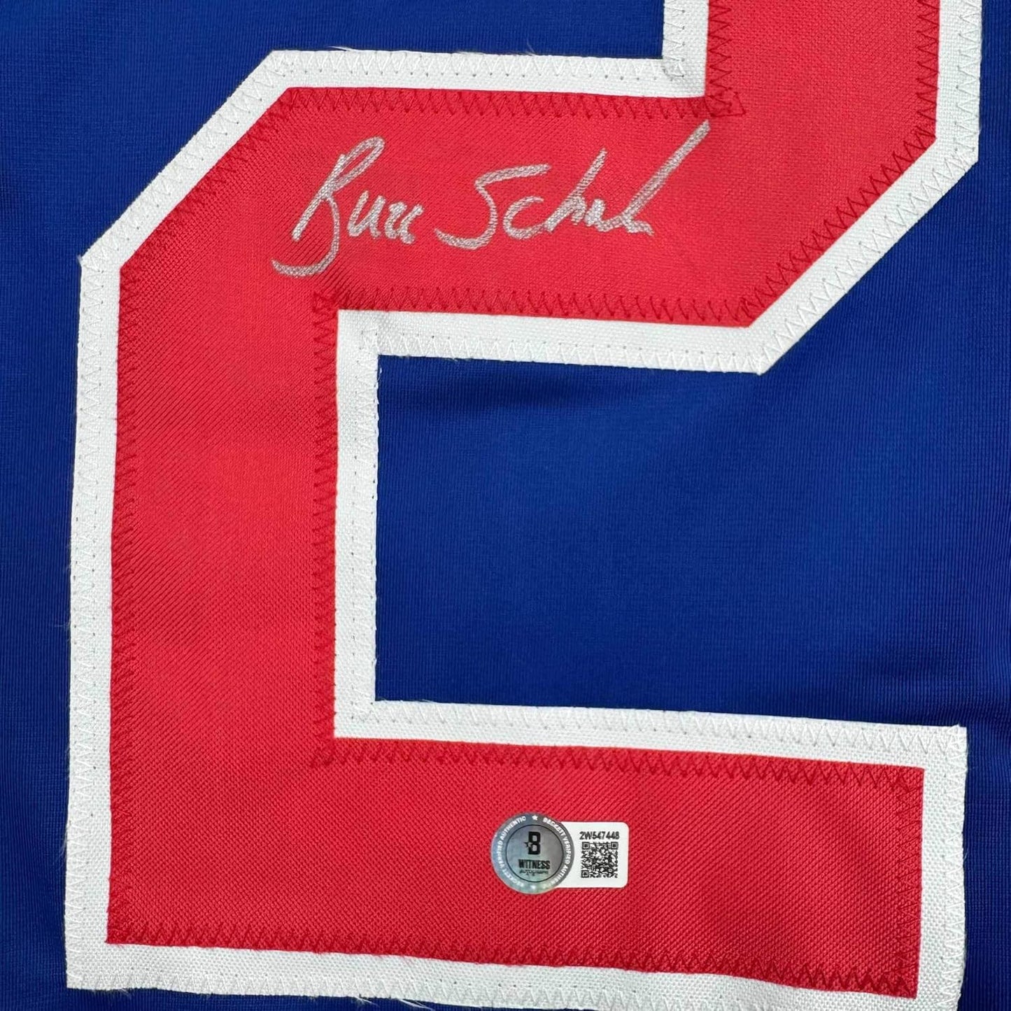 Framed Autographed/Signed Buzz Schneider 35x39 Blue Team USA Miracle On Ice 1980 Olympics Hockey Jersey Beckett BAS COA