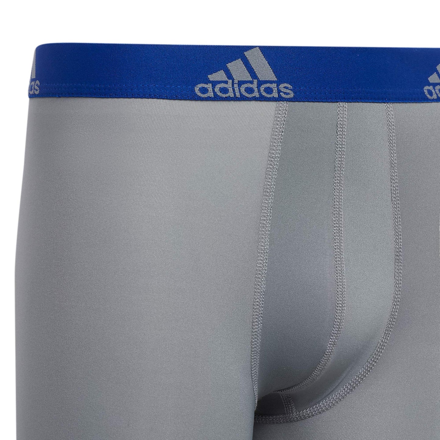 adidas Kids-Boy's Performance Long Boxer Briefs Underwear (4-Pack), Collegiate Royal Blue/Grey/Collegiate Navy, Large
