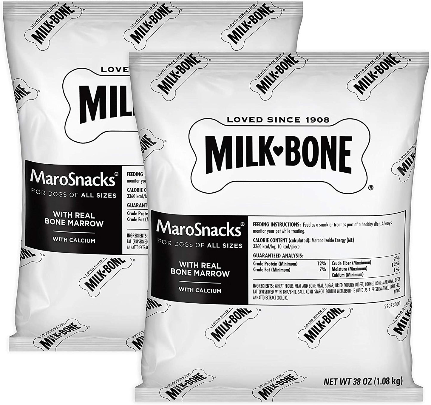 Milk-Bone MaroSnacks Dog Treats, Beef, 15 Ounce (Pack of 6)