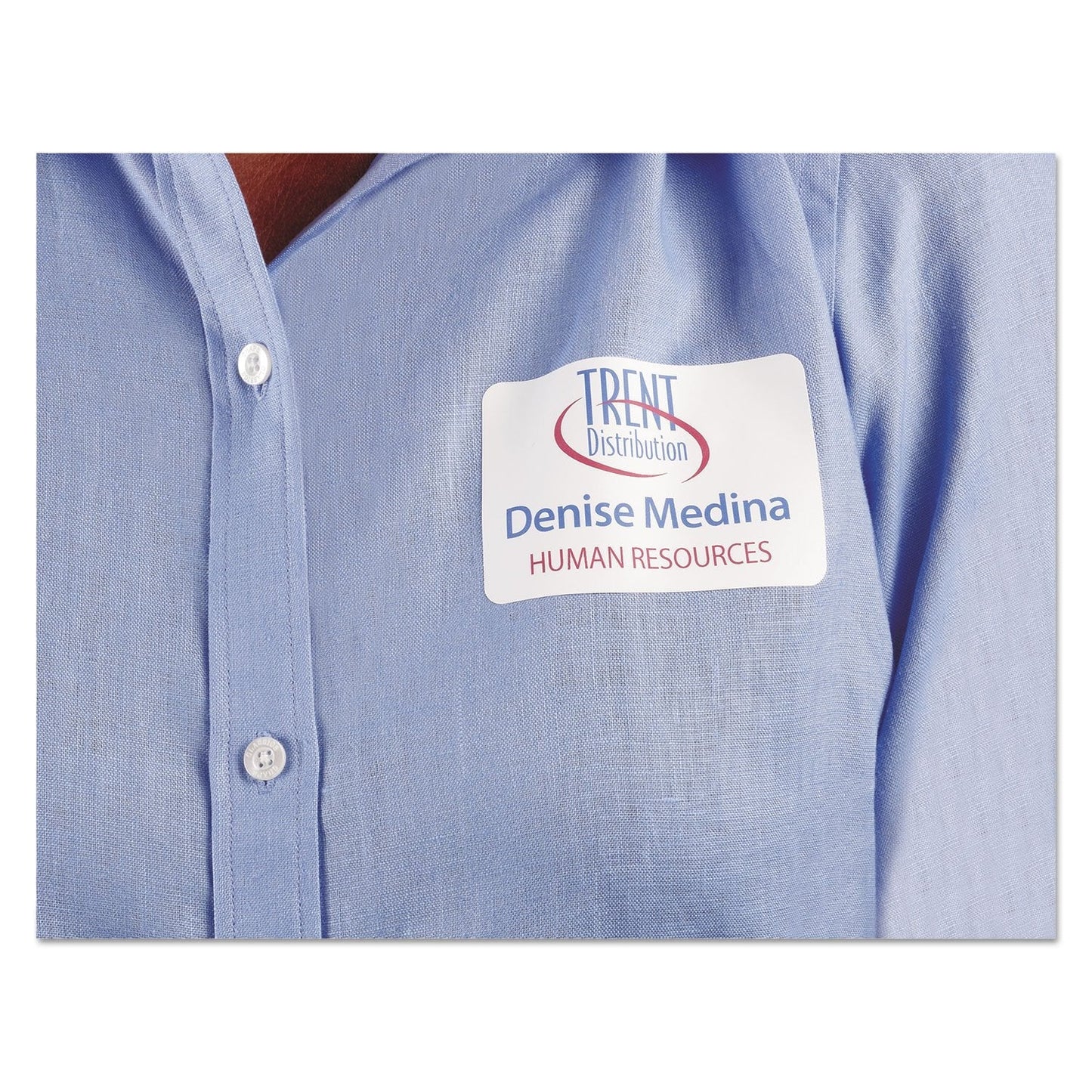 White Adhesive Name Badges - Avery 5395