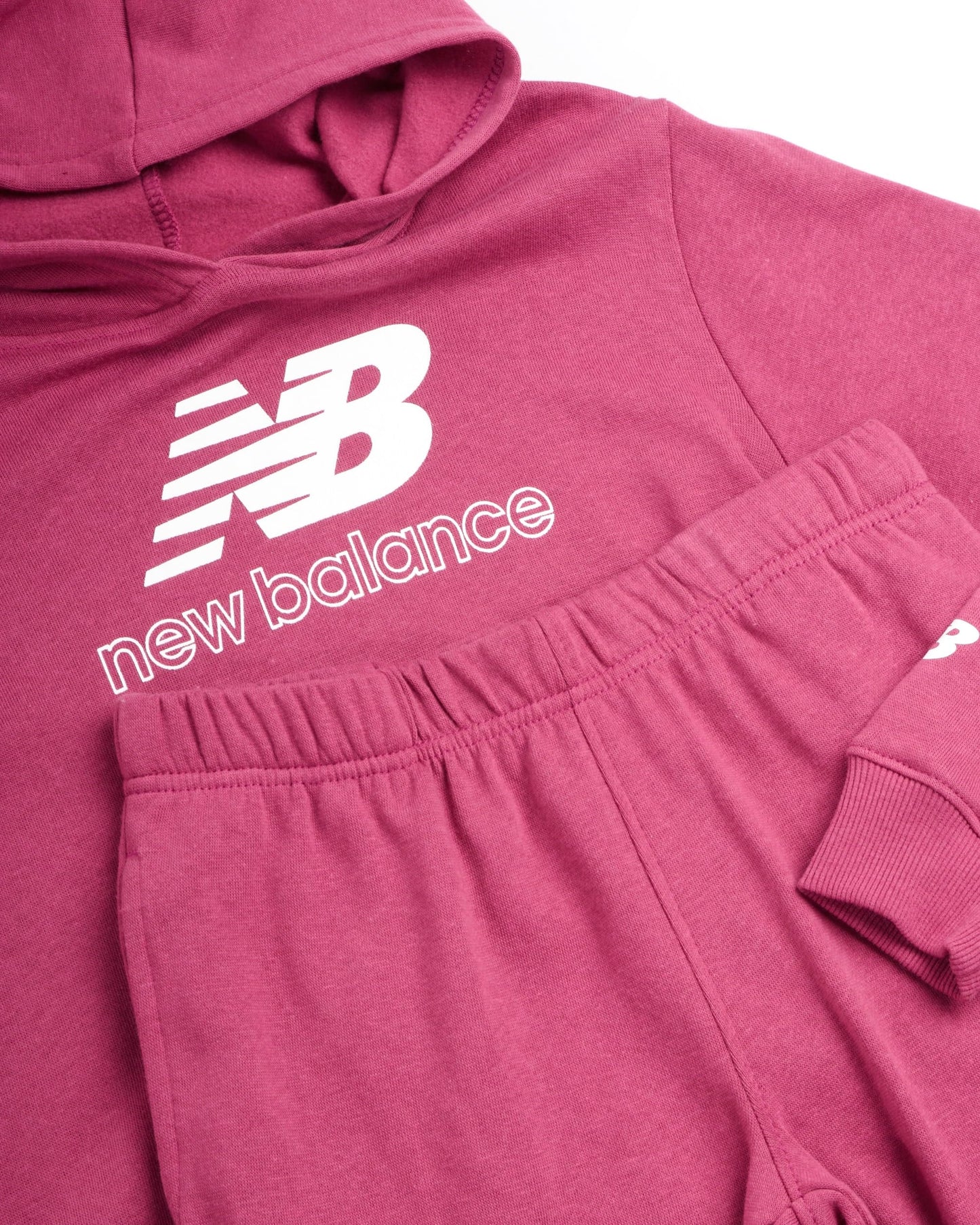 New Balance Girls' Sweatsuit - 2 Piece Active Fleece Sweatshirt and Sweatpants - Performance Jogger Pants Set for Girls, 7-12, Size 10-12, Scorpio