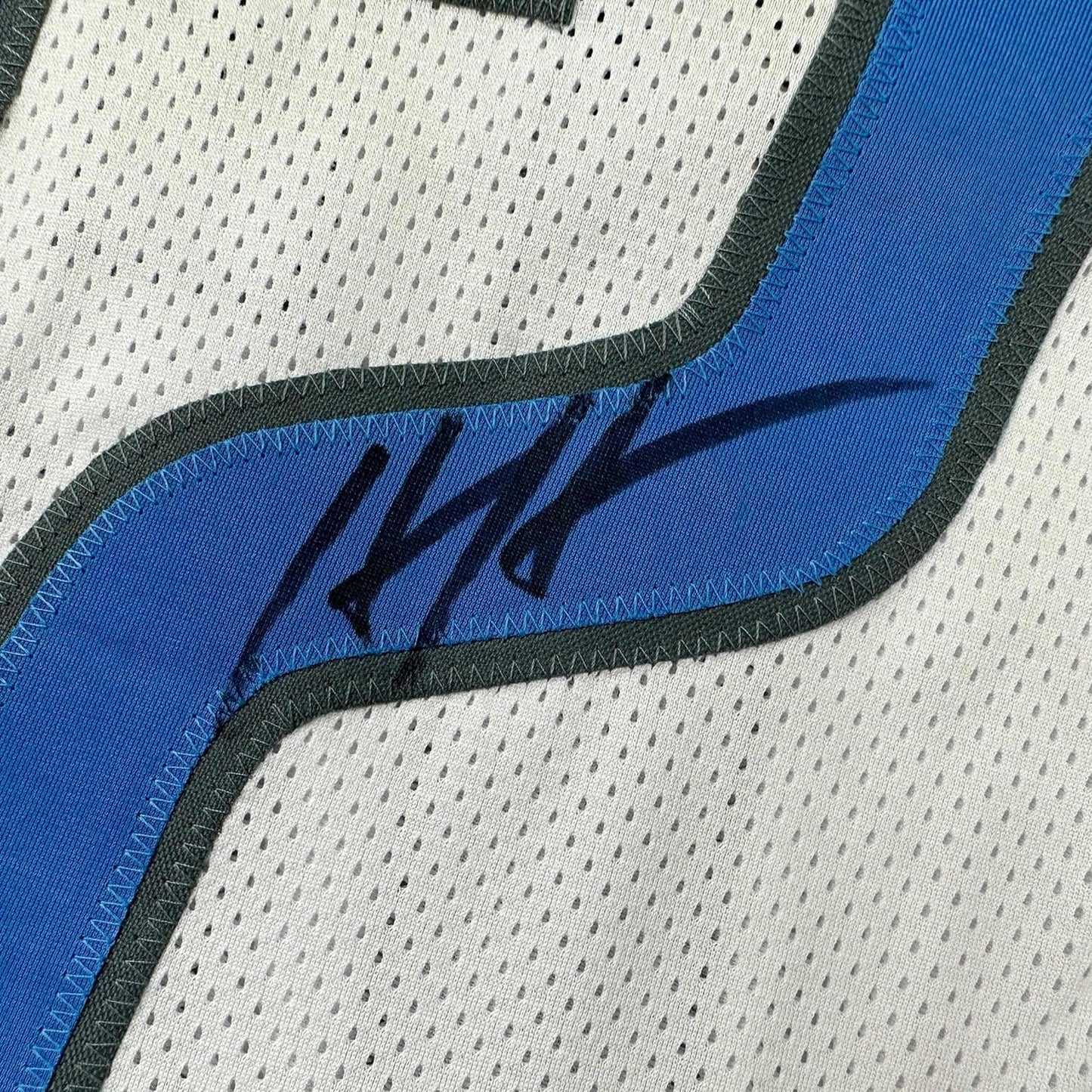 Framed Autographed/Signed Hendon Hooker 35x39 Detroit White Football Jersey Beckett BAS COA