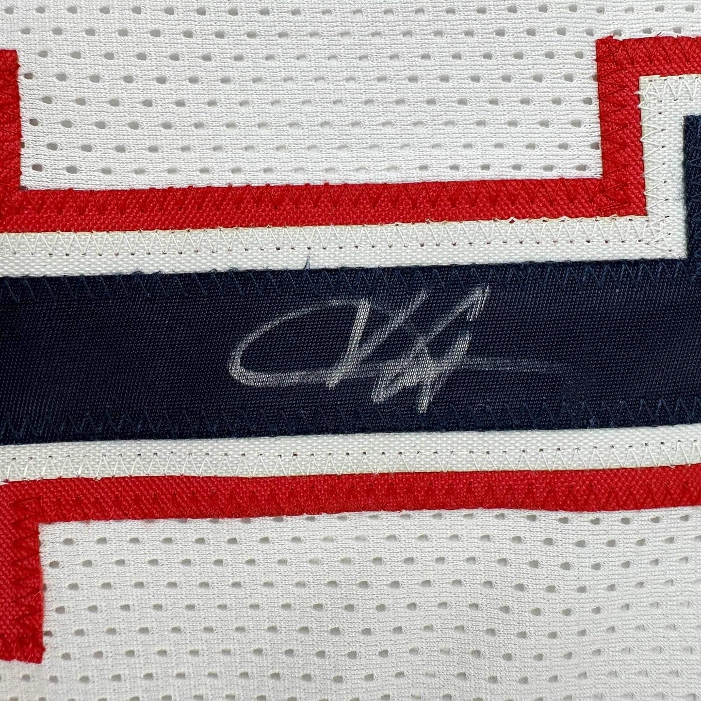 Framed Autographed/Signed Vince Carter 35x39 New Jersey NJ White Basketball Jersey PSA/DNA COA