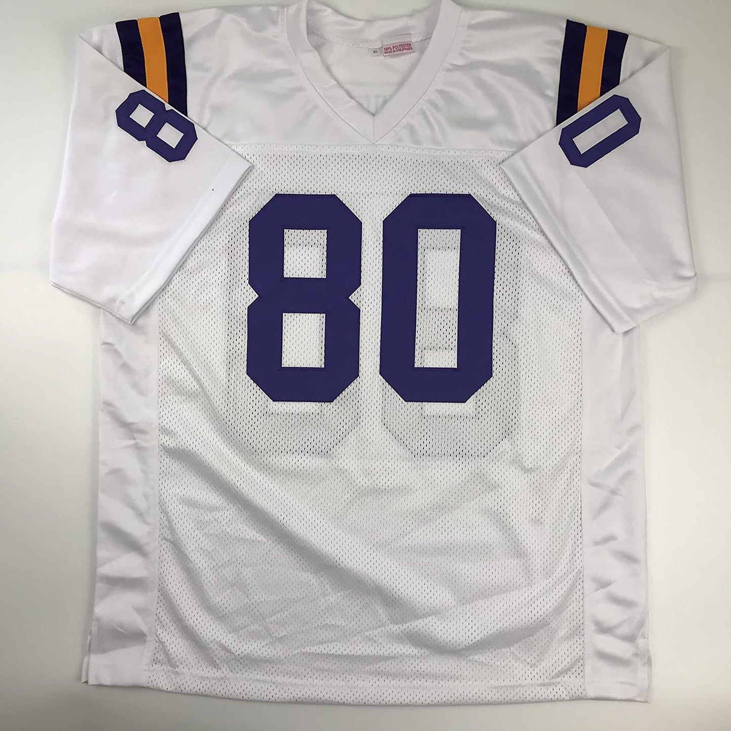 Autographed/Signed Jarvis Landry LSU White College Football Jersey JSA COA