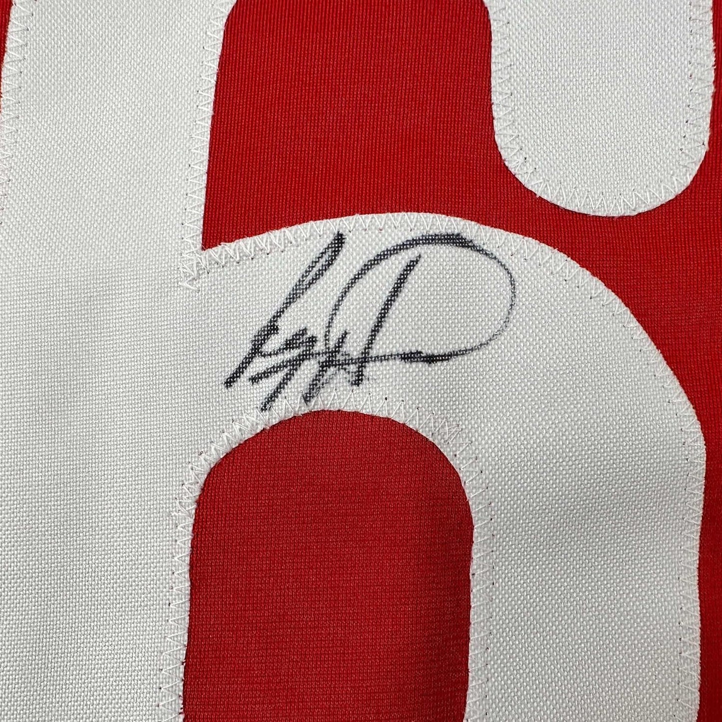 Framed Autographed/Signed Ryan Howard 35x39 Philadelphia Red Baseball Jersey JSA COA