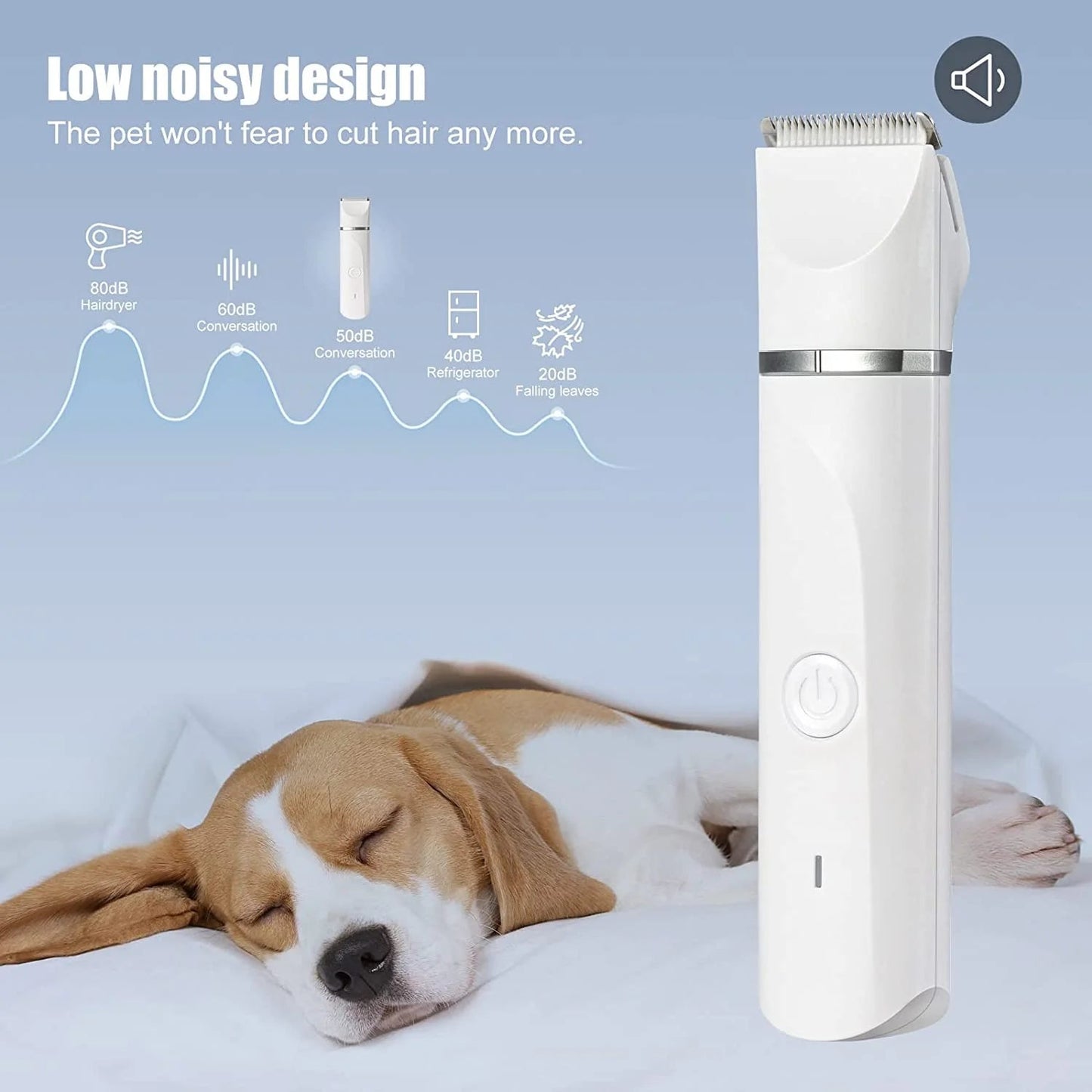 Groom Your Furry Friends Like a Pro! 🐶✂️ Rechargeable, Low Noise Dog Clippers with 4 Trimmer Heads for All Pets!