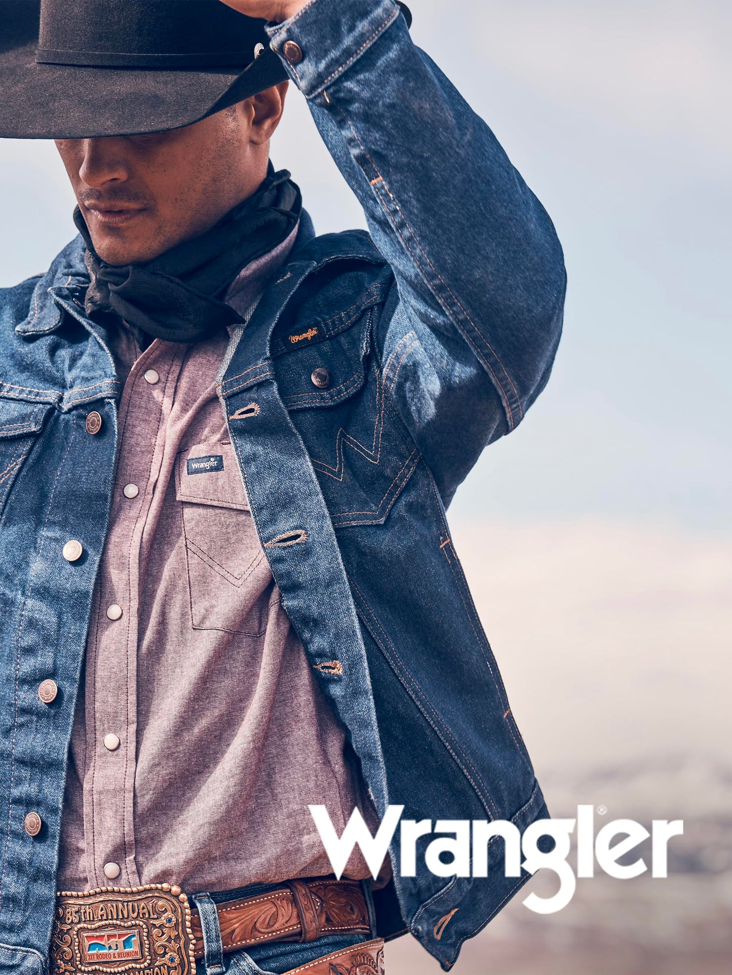 Wrangler Men’s Leather Country Casual Every Day Dress Belt for Jeans,Brown 36