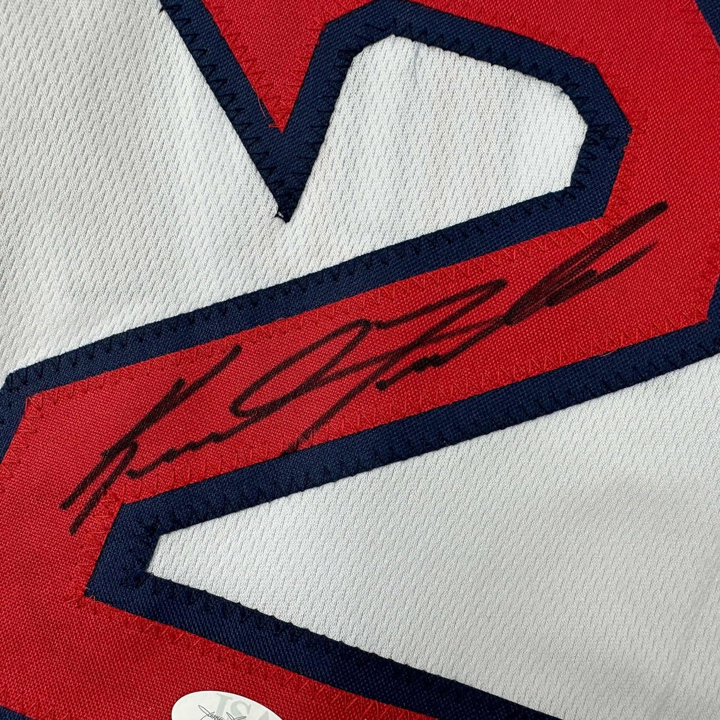 Framed Autographed/Signed Keith Foulke 35x39 Boston White Baseball Jersey JSA COA