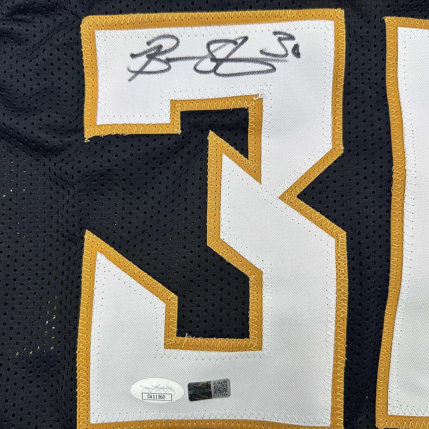 Framed Autographed/Signed Breanna Stewart 35x39 New York Black Basketball Jersey JSA COA