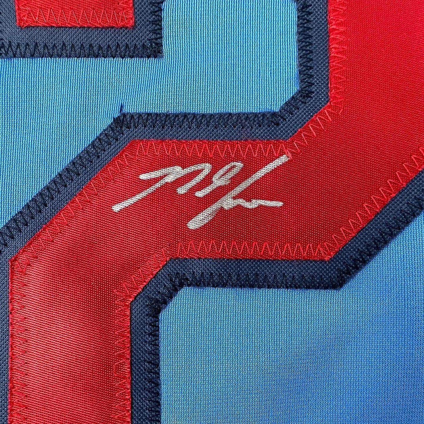 Framed Autographed/Signed Nolan Arenado 35x39 St. Louis Blue Baseball Jersey JSA COA