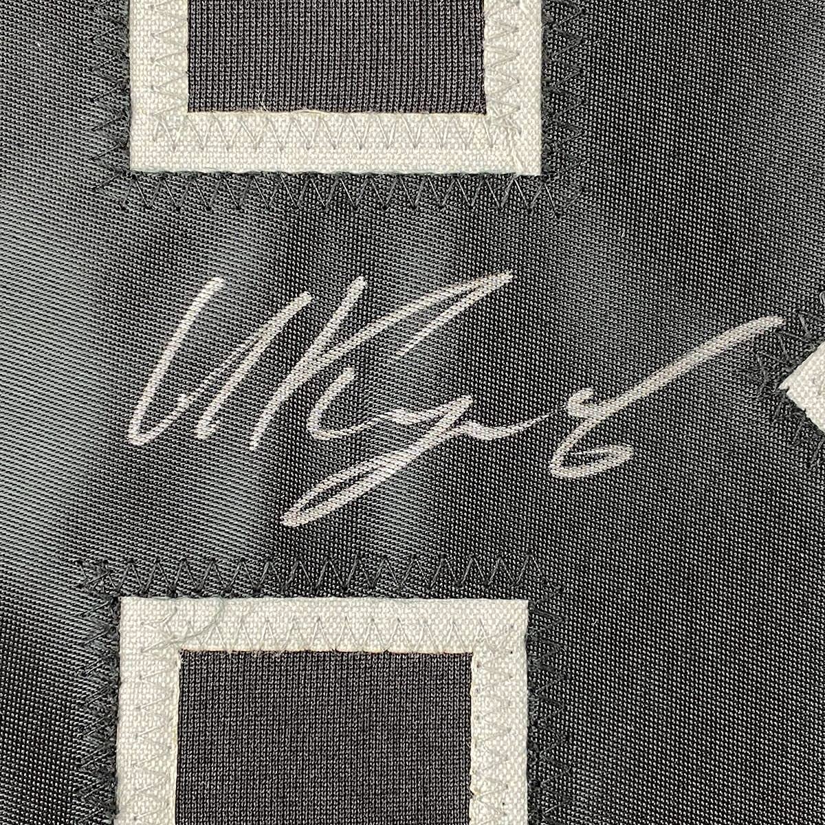 Framed Autographed/Signed Nikita Kucherov 35x39 Tampa Bay Black Hockey Jersey PSA/DNA COA