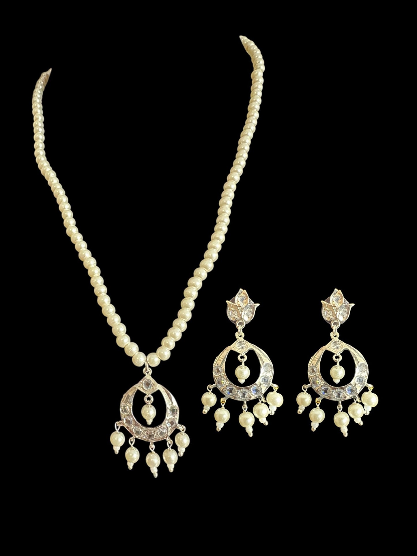 PS500 Nida pendant set - silver plated ( READY TO SHIP )