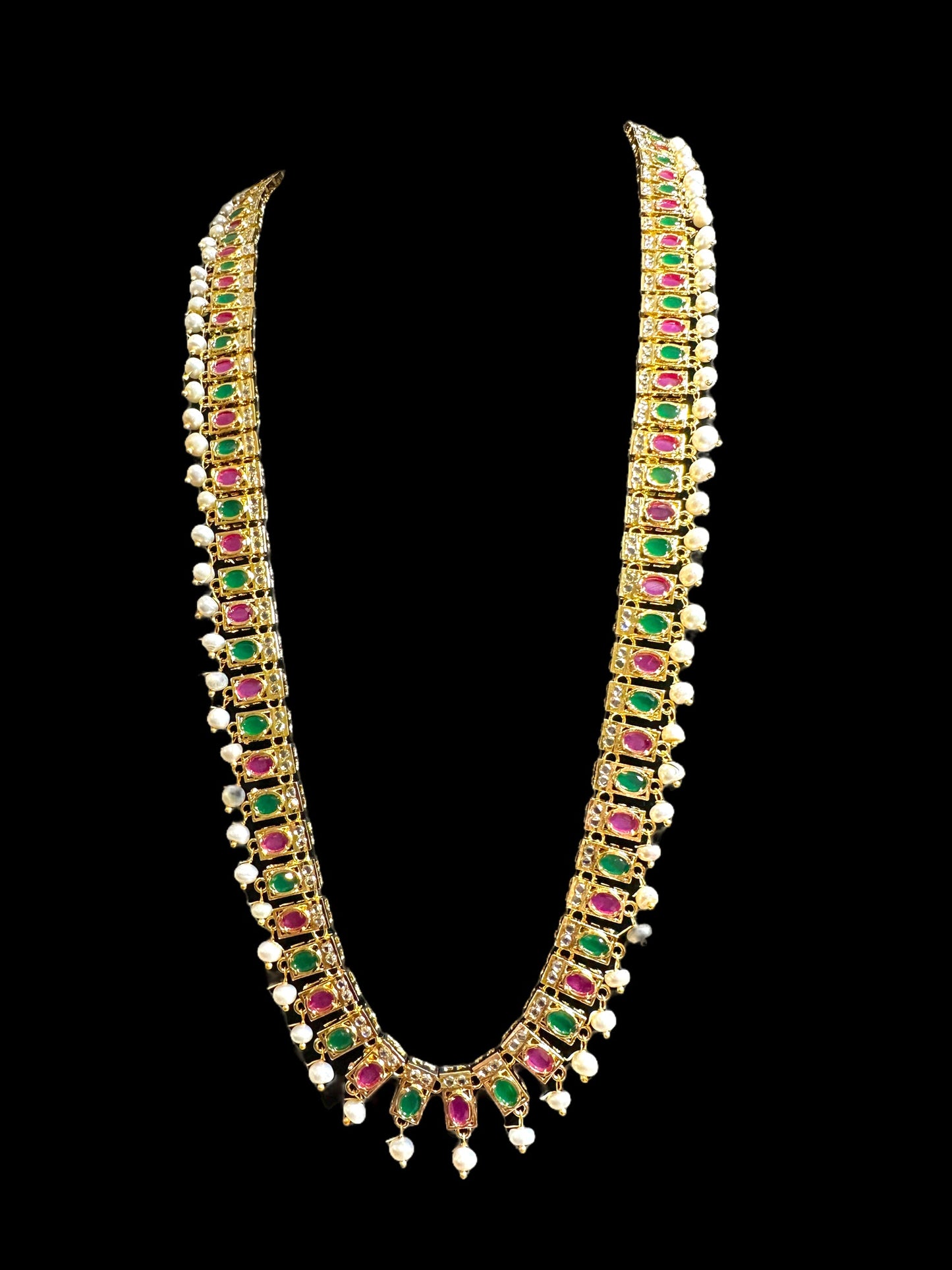 DLN49 long pathani style hyderabadi rani haar ( READY TO SHIP )