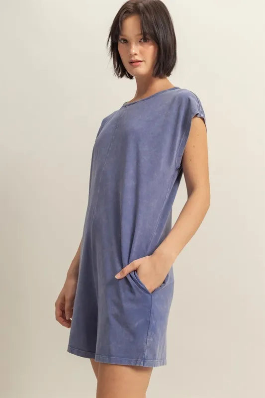 HYFVE Round Neck Cap Sleeve Relaxed Fit Breezy Romper