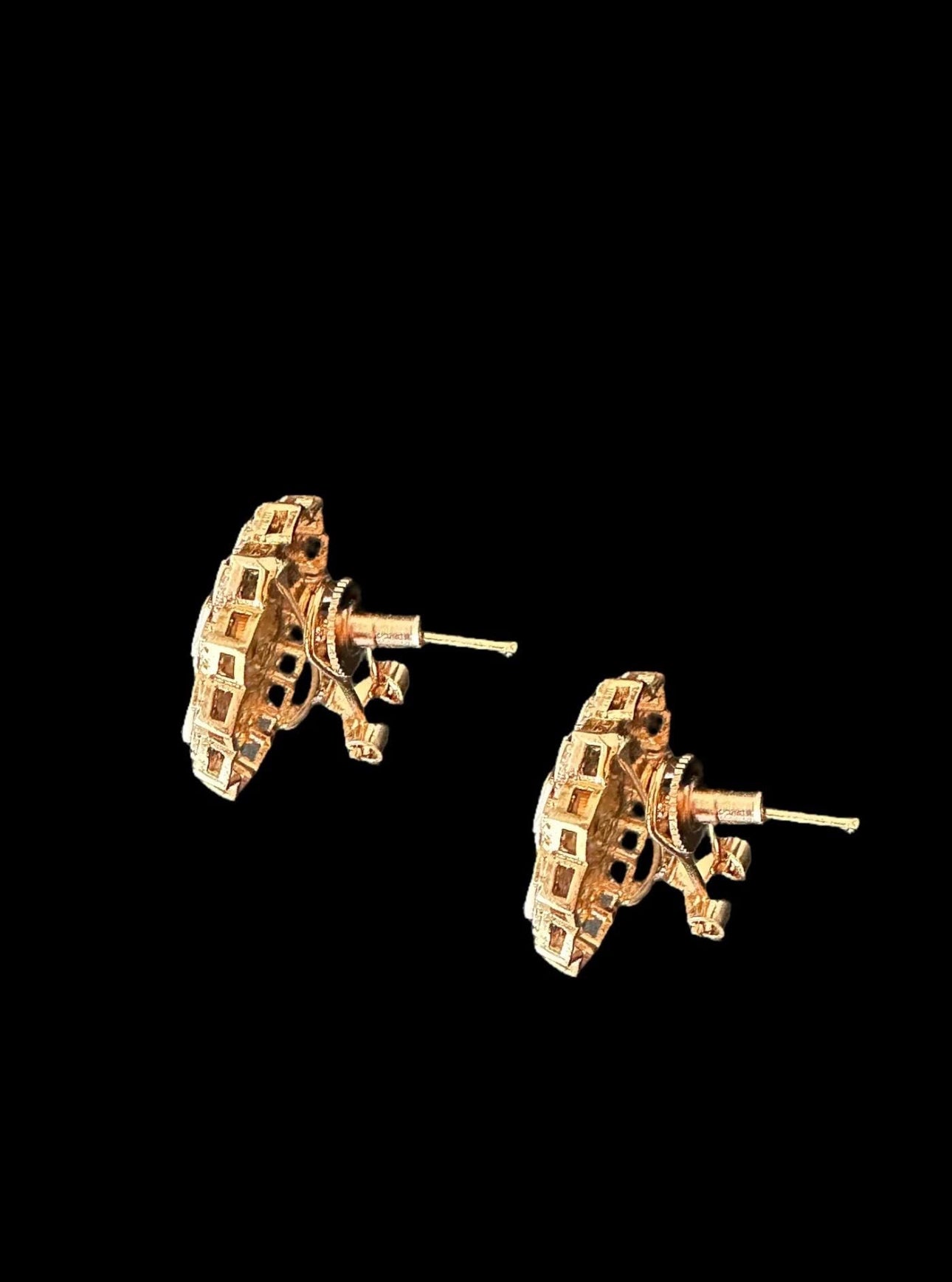 ET563 rose gold plated tops with turquoise ( READY TO SHIP )