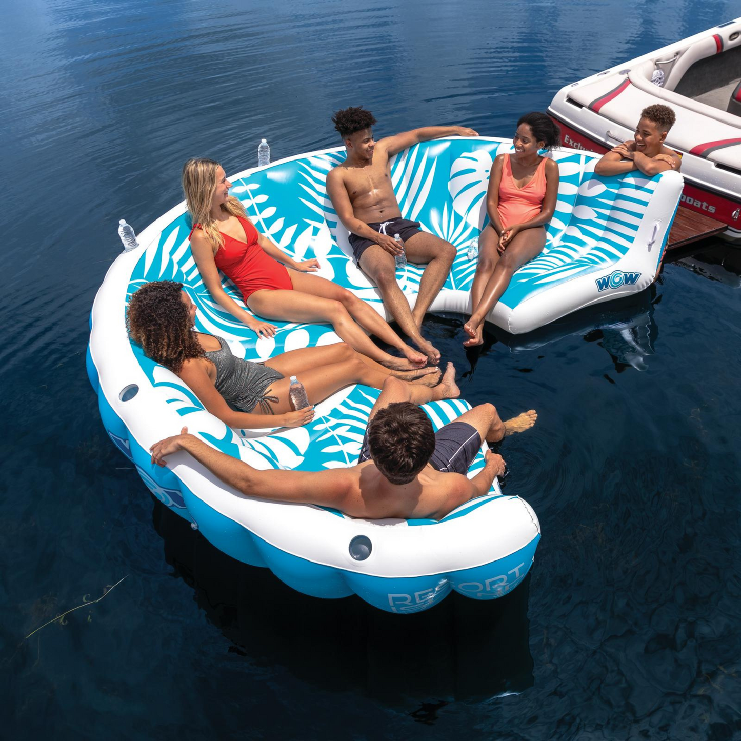 WOW Sports Inflatable Lounging Resort Island for 6-8 People