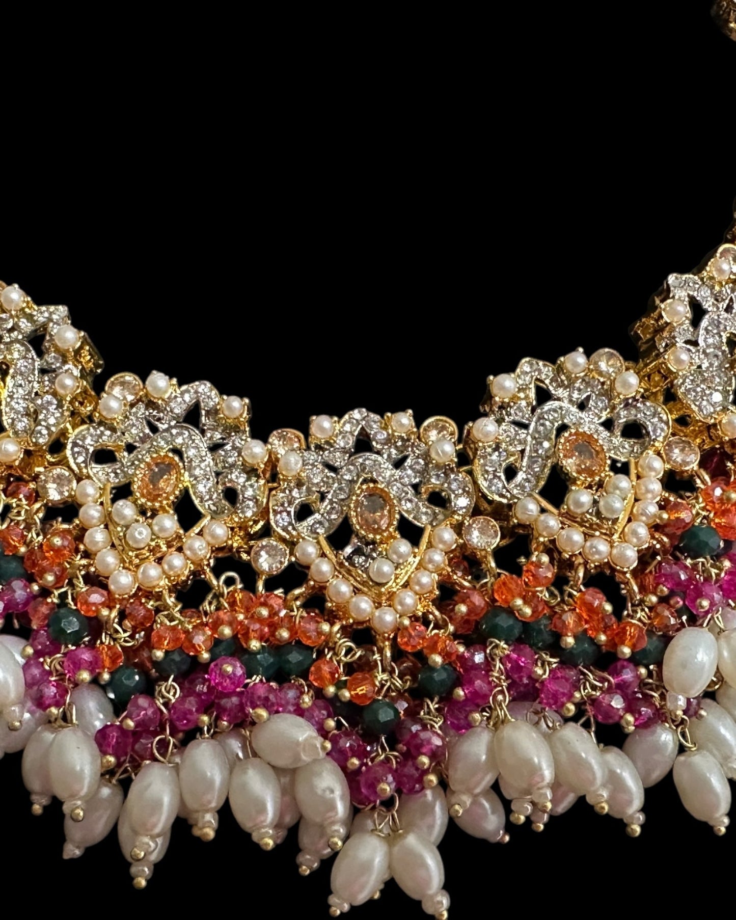 BR487 MAHAM bridal set in MULTICOLOR ( READY TO SHIP )