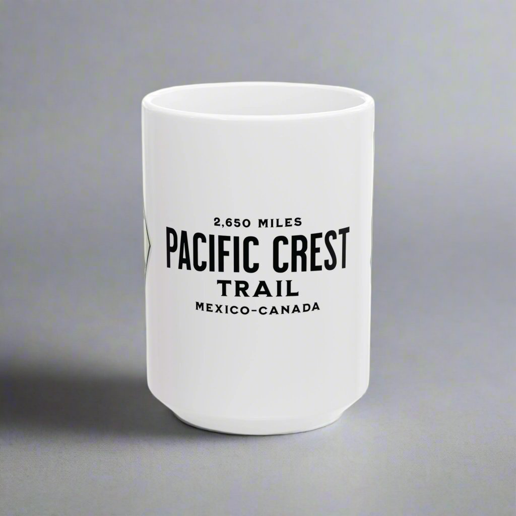 Pacific Crest Trail Classic Trail Marker Coffee Mug 11oz, 15oz Mexico To Canada Map