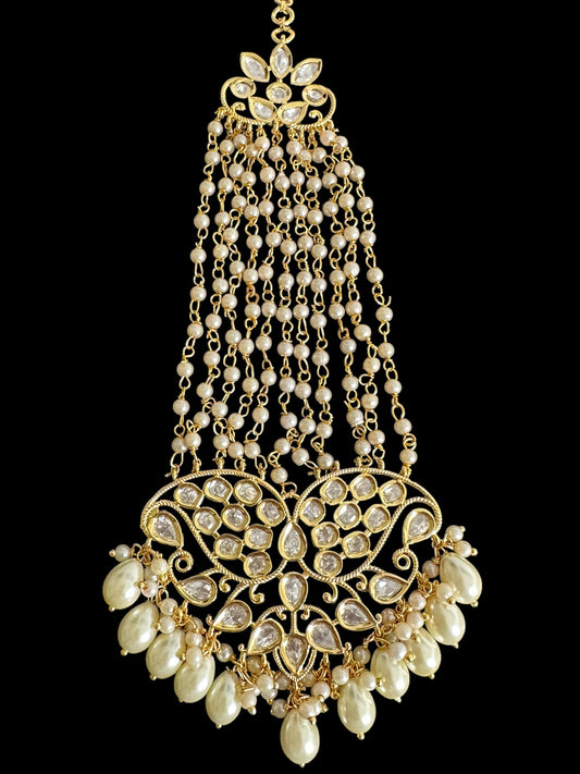DJHR92 Gold plated high quality Polki jhoomar  ( READY TO SHIP )