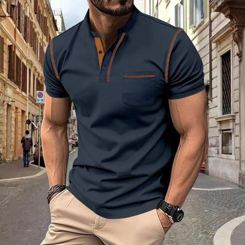 Men's Quick-Dry Polo Shirt - Lightweight Polyester Summer Casual