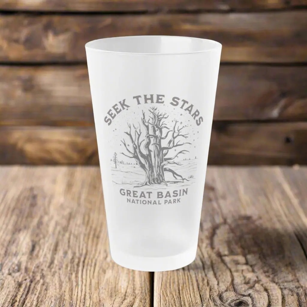 Great Basin National Park Frosted Pint Glass 16oz Seek The Stars
