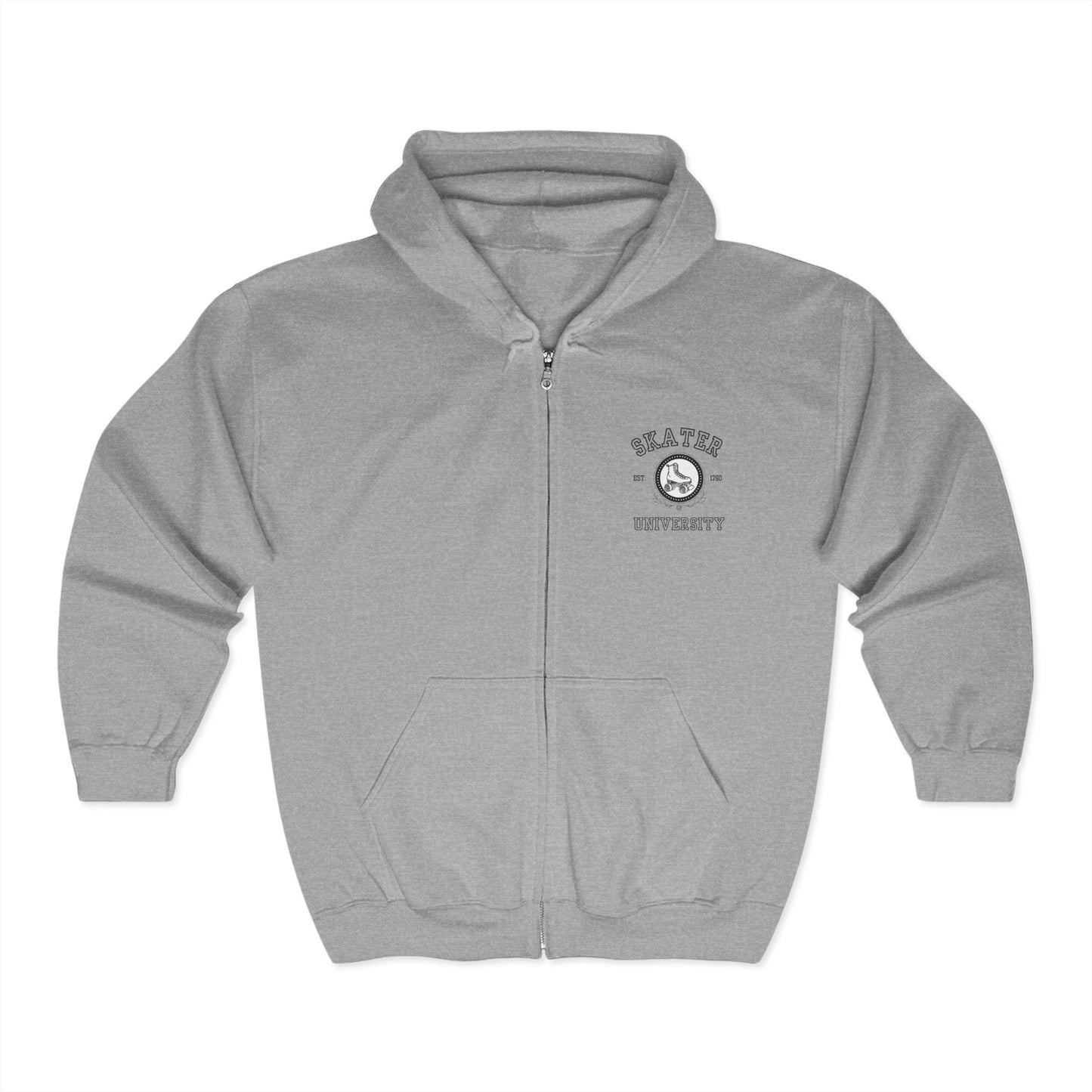 Skater University (Solid) Unisex Zip Hooded Sweatshirt