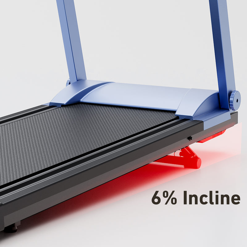 DeerRun A1 Pro Move+ 6% Incline Foldable Treadmill——Upgraded Chip & NFC Support | 350Lbs, 10mph Blue