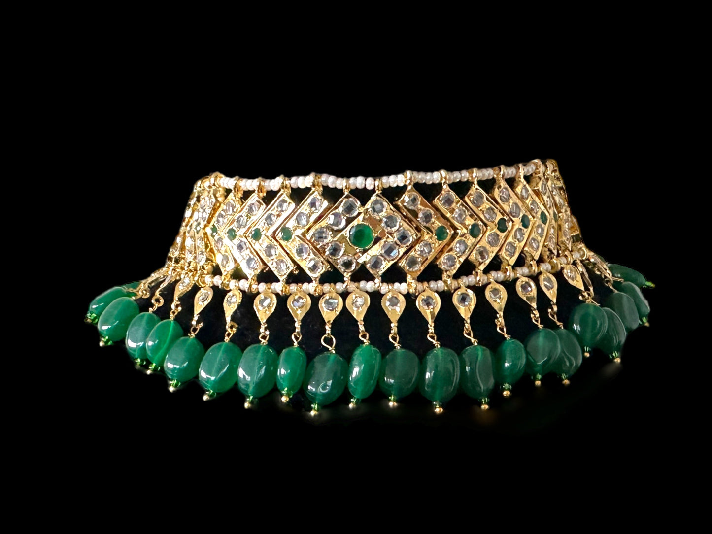 C309 Mahira v style choker with earrings( READY TO SHIP )
