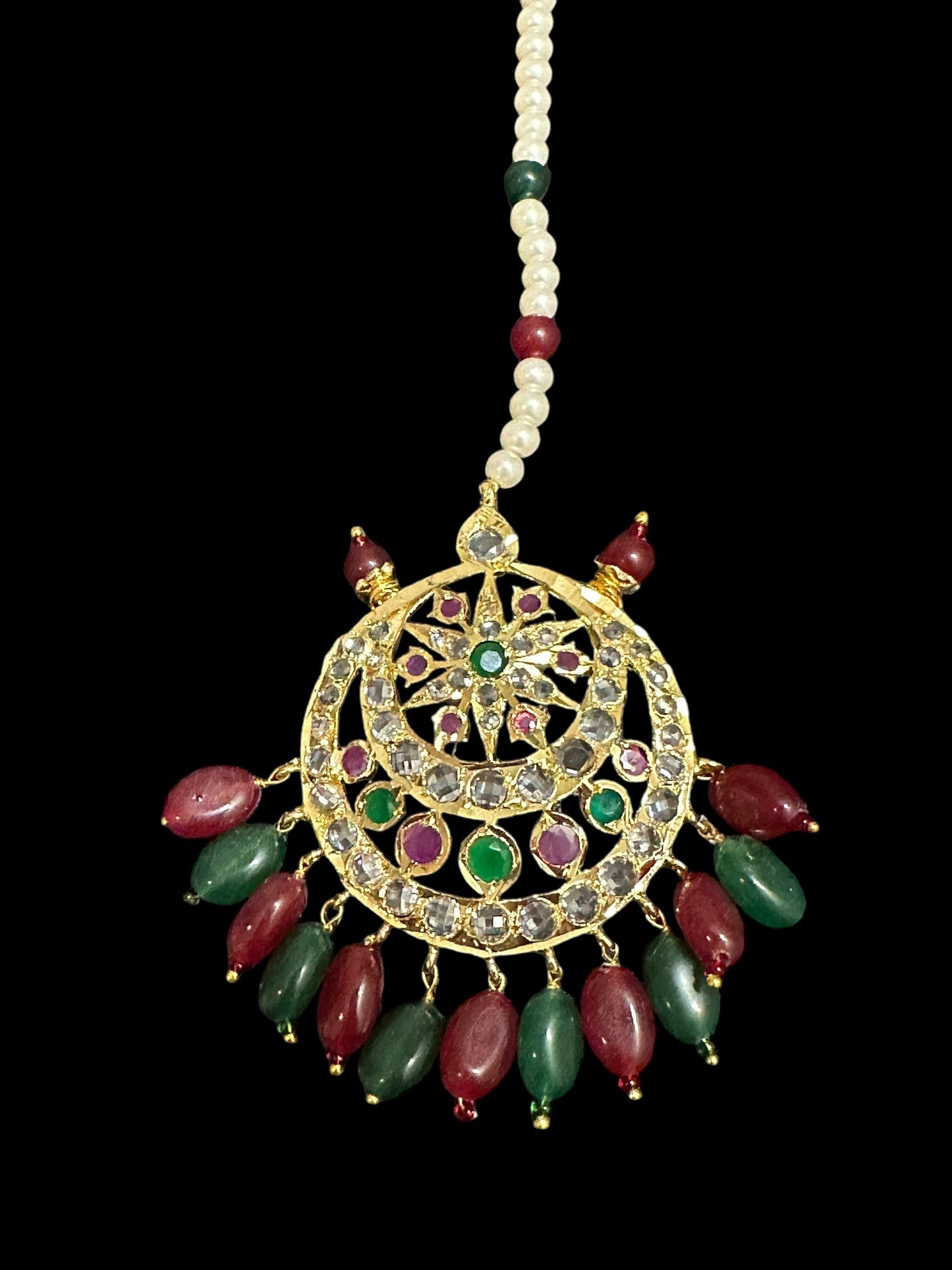 DJTK339 Isra tika in ruby emerald combination ( READY TO SHIP )