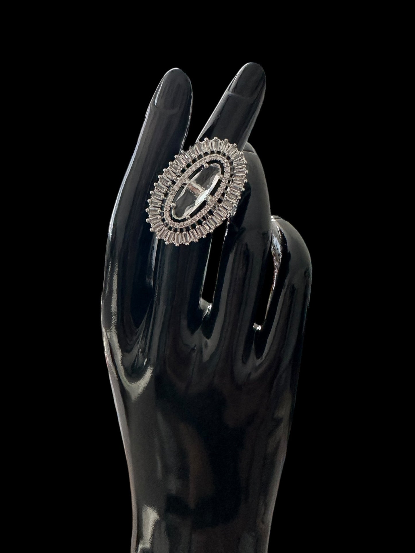DJR139 Cz silver plated ring ( READY TO SHIP)