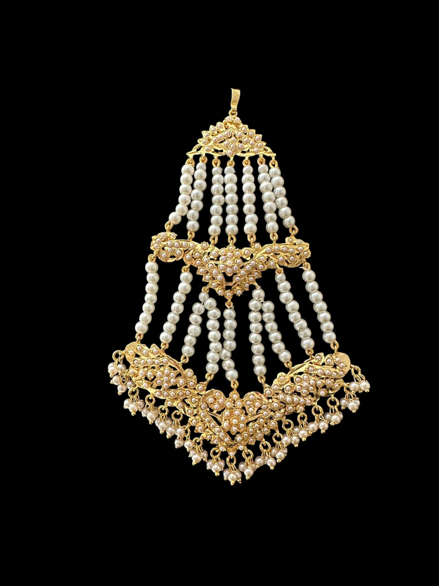 DJHR101G ASMITA jhoomar in pearls ( READY TO SHIP)
