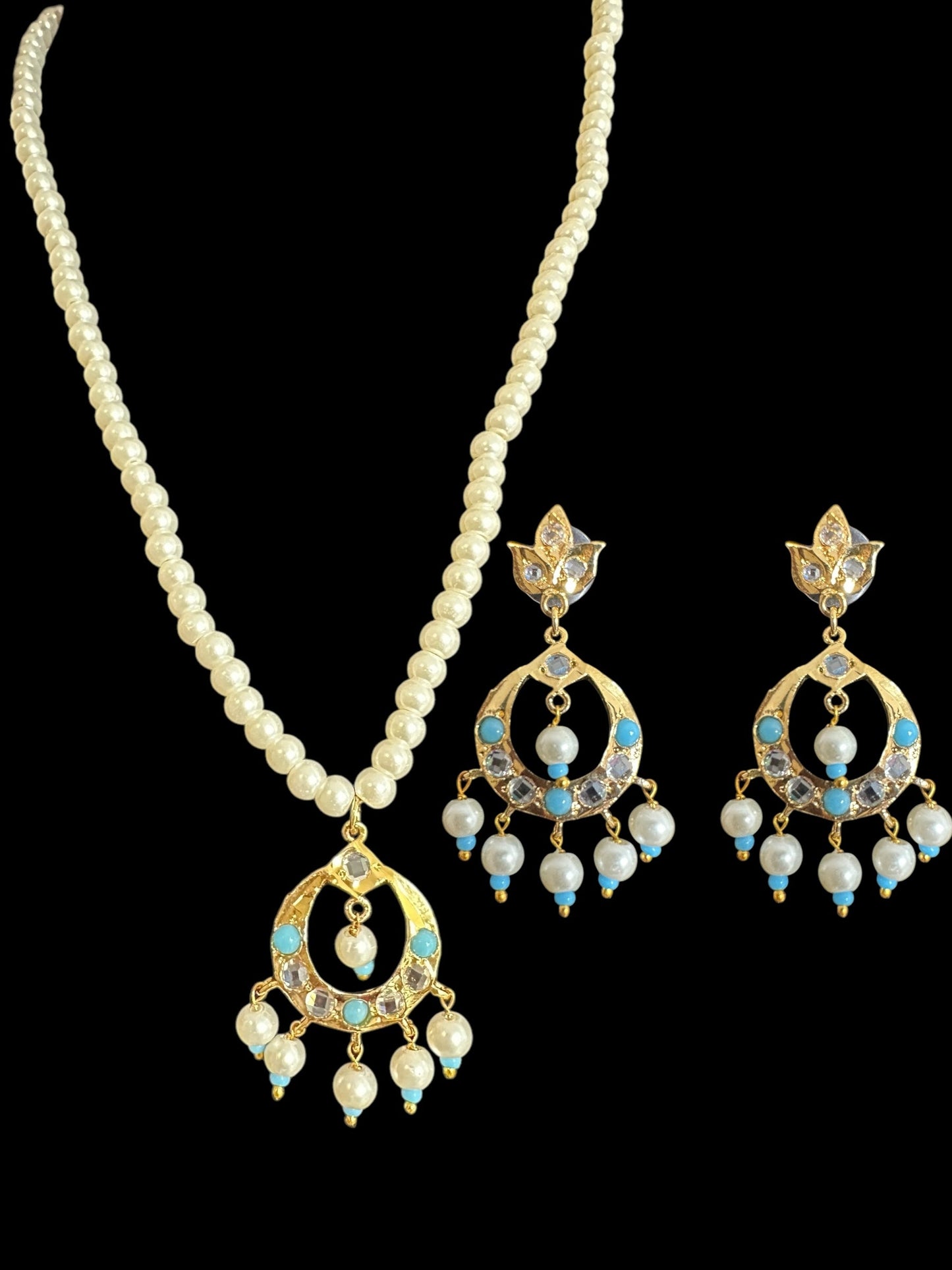 PS502 Nida pendant set - Turquoise ( READY TO SHIP )