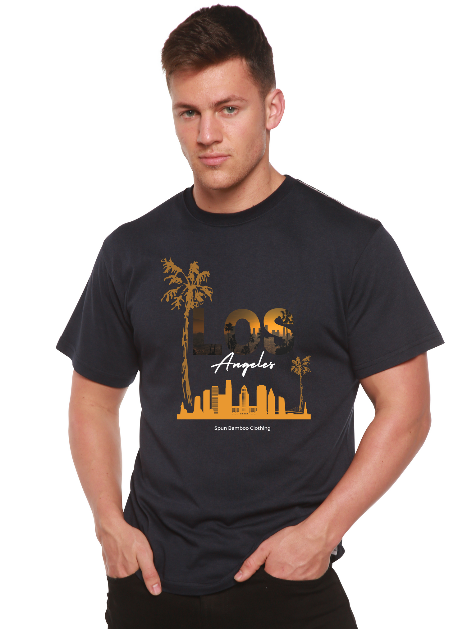 Los Angeles Unisex Bamboo Viscose/Organic Cotton Short Sleeve Graphic T-Shirt