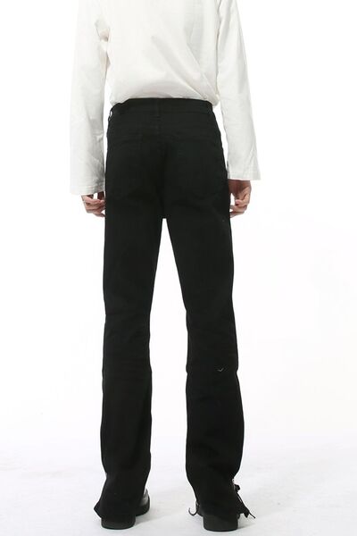 Side Zipper Slim Jeans - Sybaritic Boutique