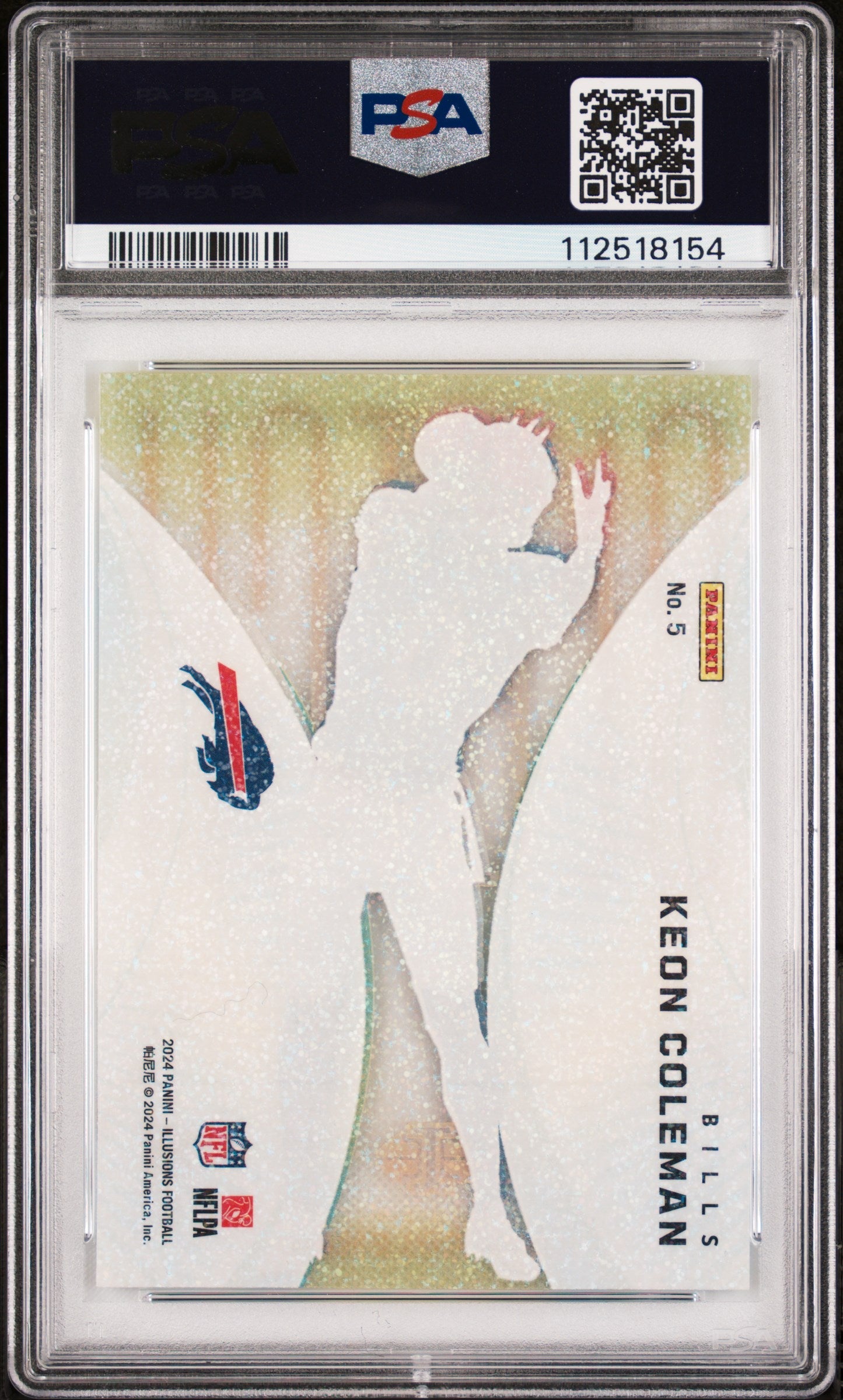 Graded 2024 Panini Illusions Keon Coleman #5 Clutch Stardust Rookie RC Football Card PSA 10 Gem Mint