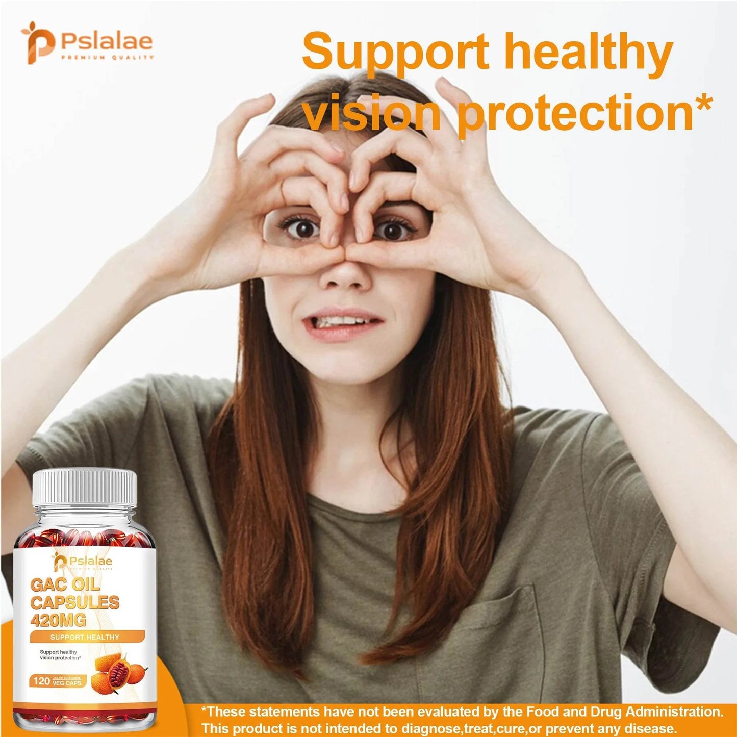 Gac Oil 420mg - Vision Protection, Gastrointestinal Support, Cholesterol Reduction - 120 Capsules