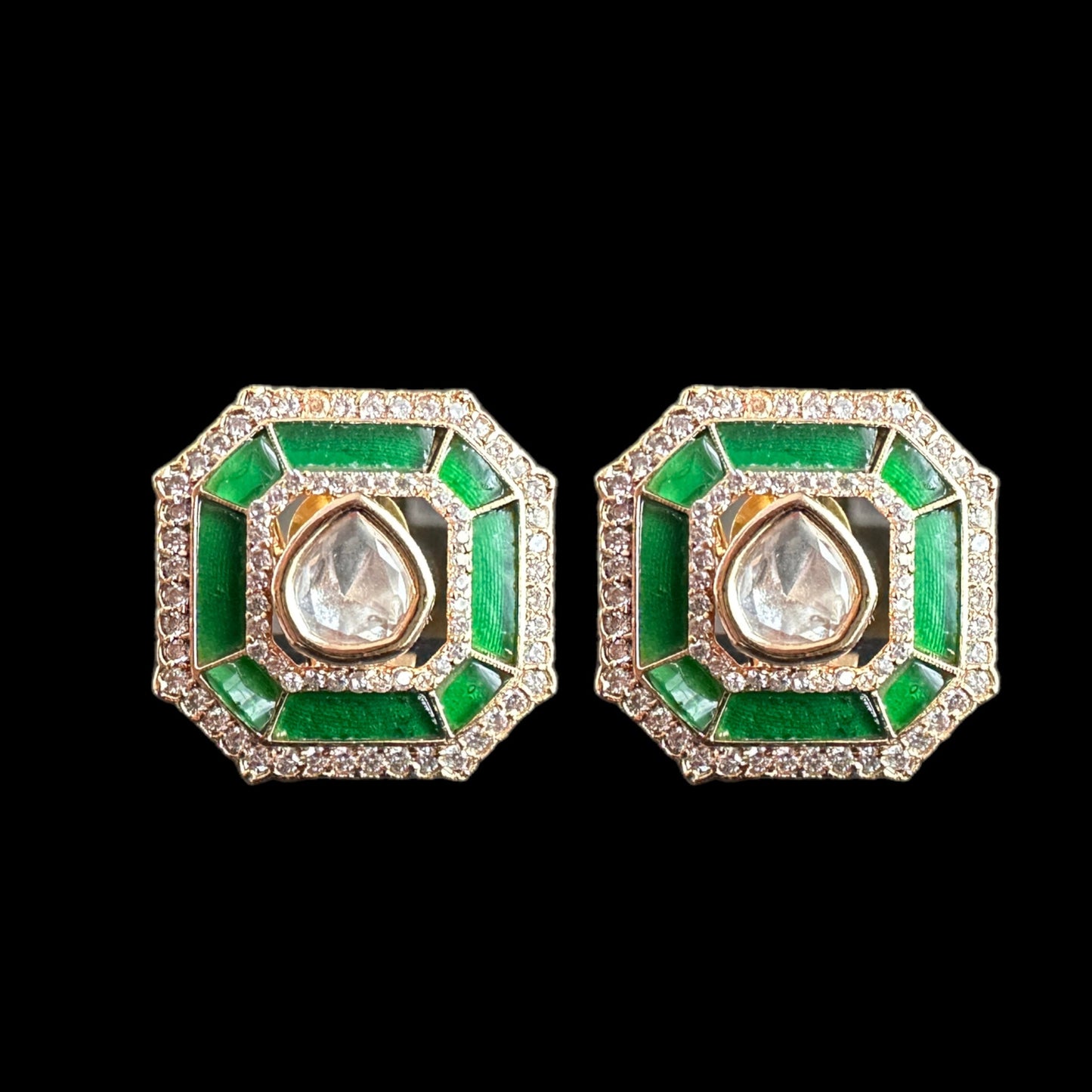 ET561 rose gold plated tops with mother of pearl ( READY TO SHIP )