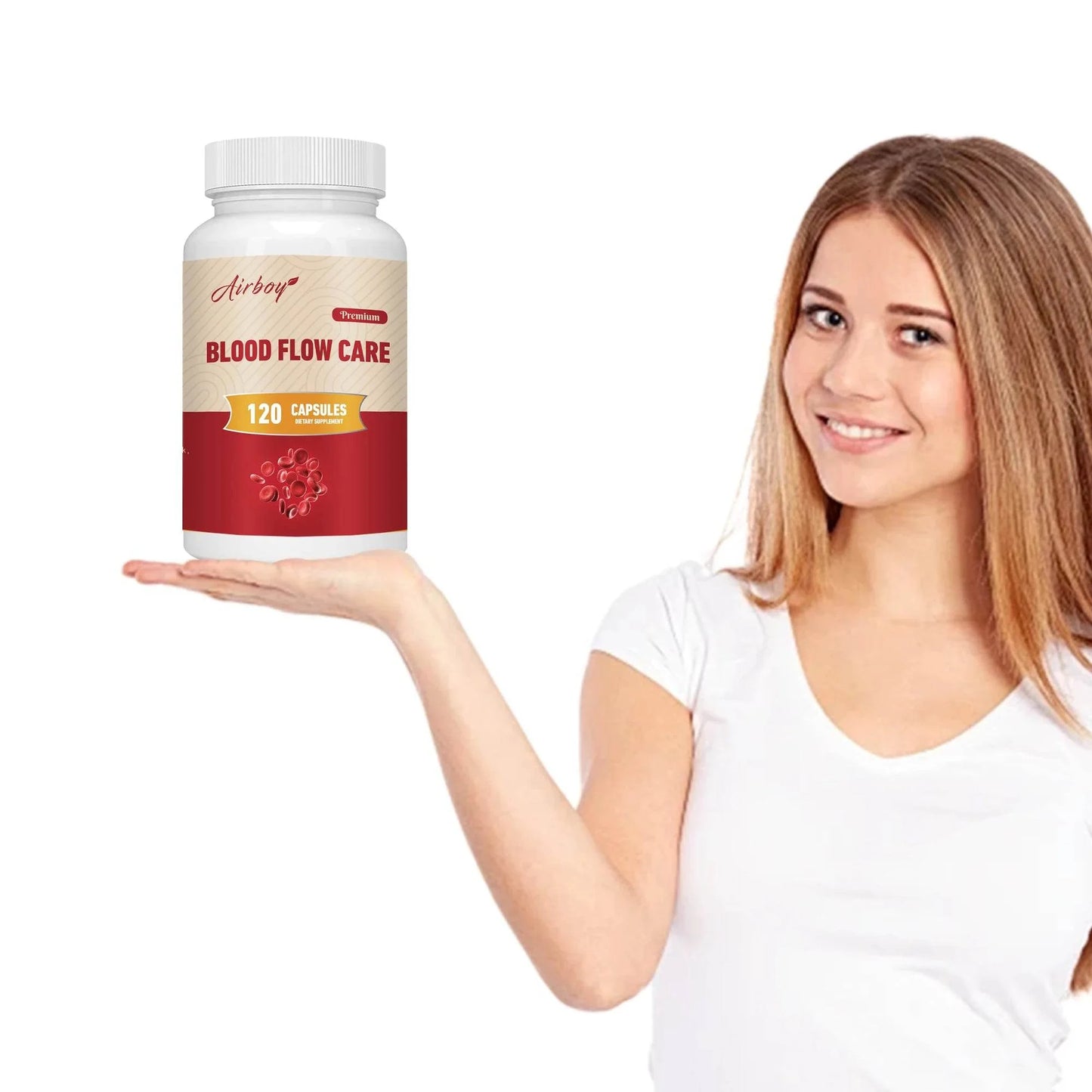 Blood Flow Care Supplement - Heart Health, Promotes Natural Blood Circulation - 120 Capsules